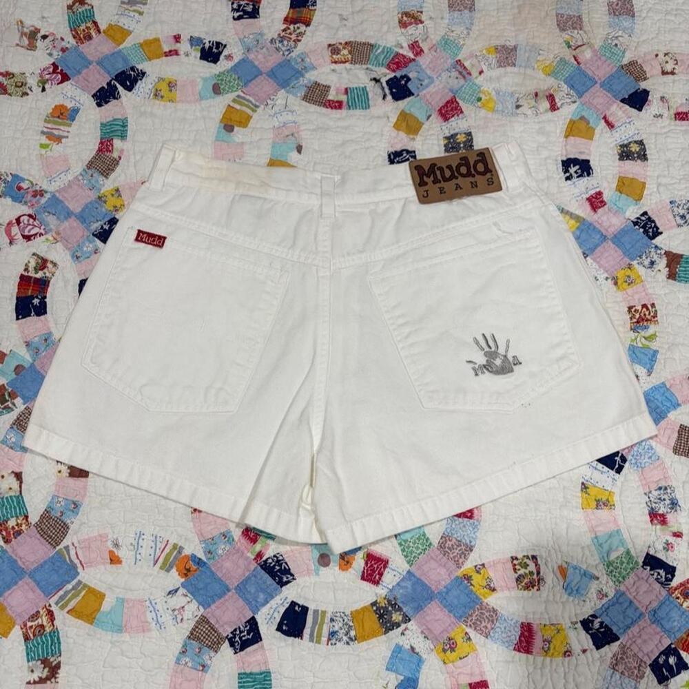 Mudd White Denim Shorts size 28" waist boho